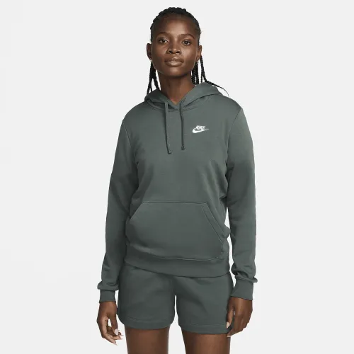 Nike Sportswear Club Fleece женская Pullover Толстовка с капюшоном цвет зеленый