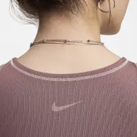 Nike One Fitted женская Dri-FIT Ribbed Tank Top цвет фиолетовый