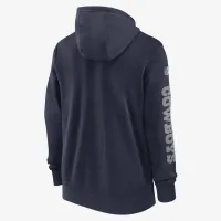 Dallas Cowboys Sideline Team Issue Club чоловічі Nike NFL Full-Zip Толстовка з капюшоном блакитний
