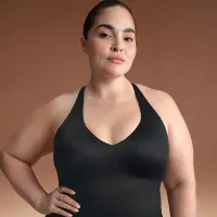NikeSKIMS Shine женская V-Neck Tank Top цвет черный