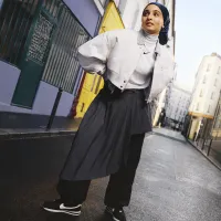 Nike Sportswear Destroyer жіноча Cropped Canvas Куртка колір сірий