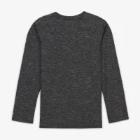 Nike Heather Big детские (для мальчиков) Long-Sleeve Hydroguard Swim Shirt цвет черный