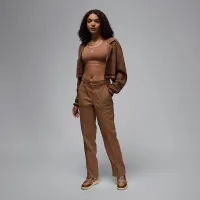 Nike Jordan жіноча Woven Pants колір коричневий