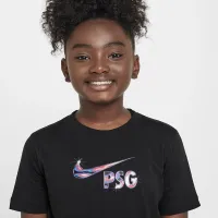 Paris Saint-Germain Swoosh Big дитячі Nike Soccer футболка колір чорний