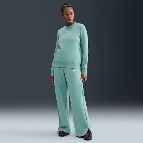 Nike Sportswear Phoenix Fleece женская С высокой Талией Wide-Leg Pants цвет зеленый