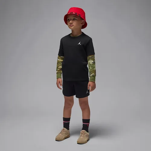 Nike Jordan Brooklyn Essentials Little детские 2-Piece French Terry шорты набор цвет черный