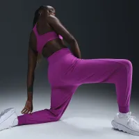 Nike Dri-FIT One жіноча З високою талією 7/8 French Terry Joggers колір фіолетовий