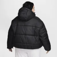 Nike Sportswear Classic Puffer женская Therma-FIT Loose Hooded Куртка (большие размеры) цвет черный