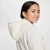 Nike Sportswear Tech Fleece Girls' оверсайз Толстовка с капюшоном цвет белый