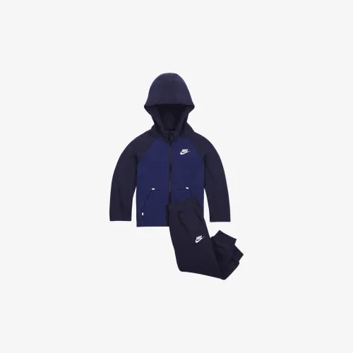 Nike Sportswear Tech Fleece Baby (12-24M) Толстовка с капюшоном and Pants набор синий