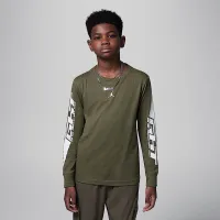 Nike Jordan Big детские MVP Flight Long Sleeve футболка цвет зеленый