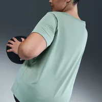 Nike Dri-FIT жіноча футболка (великі розміри) колір зелений