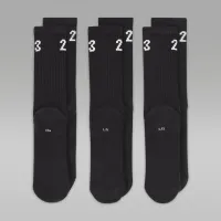 Nike Jordan Essentials Crew шкарпетки (3 пар) колір чорний