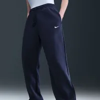Nike Sportswear Phoenix Fleece женская С высокой Талией оверсайз Sweatpants синий