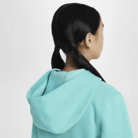Nike Sportswear Club Fleece Big детские Full-Zip Толстовка с капюшоном цвет зеленый