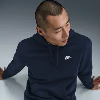 Nike Club чоловічі Pullover Fleece Толстовка з капюшоном блакитний