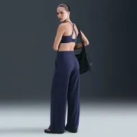 Nike Zenvy женская Dri-FIT С высокой Талией Wide-Leg Pants синий
