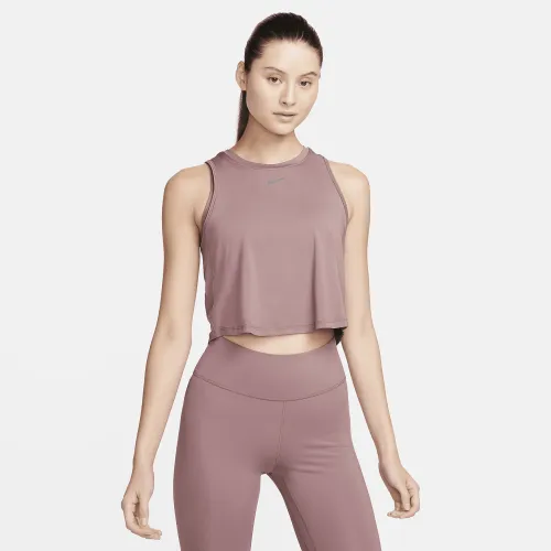 Nike One Classic женская Dri-FIT Cropped Tank Top цвет фиолетовый