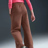 Nike Sportswear Club Fleece Girls' Wide-Leg Pants цвет коричневый