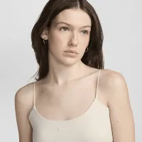 Nike Sportswear Chill Knit жіноча Tight Cami Tank колір коричневий