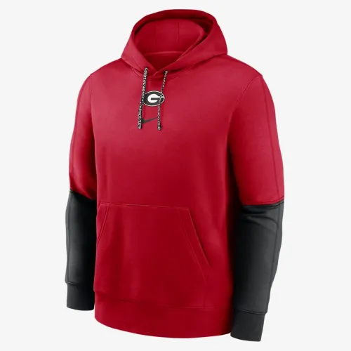 Georgia Bulldogs Sideline Team Issue Club чоловічі Nike College Pullover Толстовка з капюшоном колір червоний