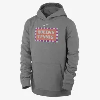 Nike Big дитячі Tennis Pullover Толстовка з капюшоном колір сірий