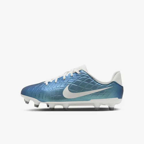 Nike Jr. Tiempo Emerald Legend 10 Academy Little/Big детские MG Low-Top футбольные бутсы цвет зеленый