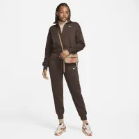 Nike Sportswear Phoenix Fleece жіноча 1/2-Zip Cropped світшот колір коричневий