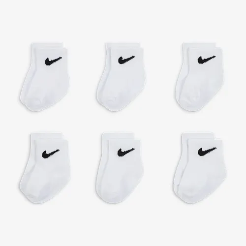 Nike Logo Ankle носки Box набор (6 пары) Baby носки цвет белый