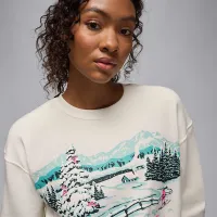 Nike Jordan Brooklyn Fleece женская Crew-Neck свитшот цвет белый