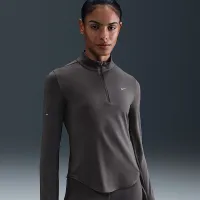 Nike Swift жіноча Dri-FIT UV 1/4-Zip Running Top колір сірий