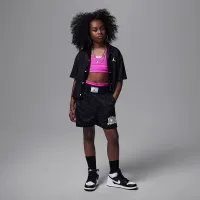 Nike Jordan Dri-FIT тренувальні Camp Big дитячі Jumpman Mesh шорти колір чорний