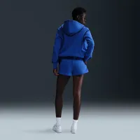 Nike Sportswear Phoenix Fleece женская С высокой Талией Loose шорты синий