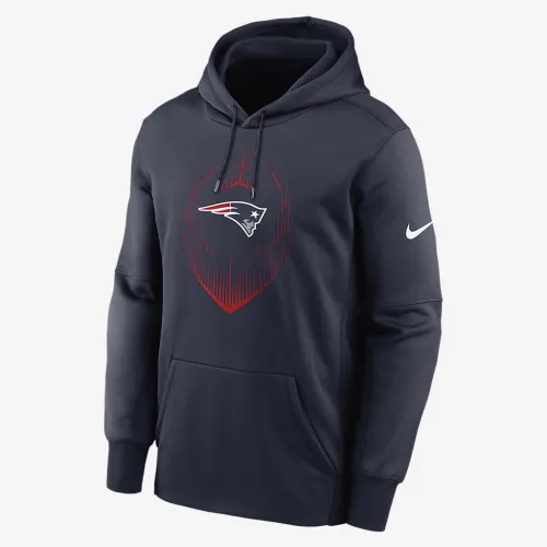 New England Patriots Icon Men’s Nike Therma NFL Pullover Толстовка з капюшоном блакитний