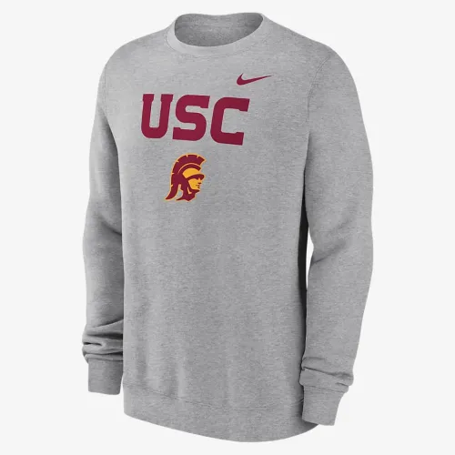 USC Trojans Primetime Primary Stack чоловічі Nike College Pullover Crew колір сірий