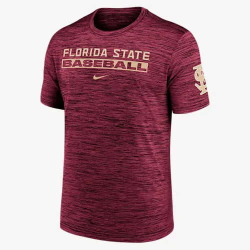 Florida State Seminoles Velocity Baseball Wordmark Stack чоловічі Nike Dri-FIT College футболка колір сірий