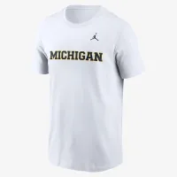 Nike Michigan Wolverines Primetime Wordmark чоловічі Jordan College футболка колір білий