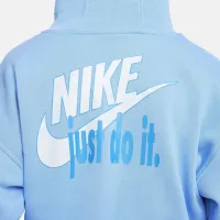 Nike Sportswear Club Fleece Big детские (Girls') оверсайз Cropped Толстовка с капюшоном синий