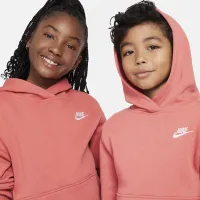 Nike Sportswear Club Fleece Big дитячі Pullover Толстовка з капюшоном колір червоний
