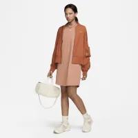 Nike Sportswear Chill Knit женская оверсайз футболка Костюм цвет коричневый