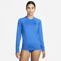 Nike Essential жіноча Long-Sleeve Hydroguard Swim Shirt блакитний