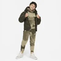 Nike Sportswear Club Fleece Big дитячі Pullover Толстовка з капюшоном колір зелений