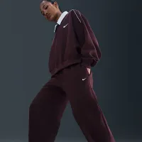 Nike Sportswear Phoenix Fleece жіноча Loose Mid-Rise Barrel Pants колір червоний