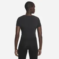 Nike Dri-FIT One Luxe женская Twist Cropped Short-Sleeve Top цвет черный