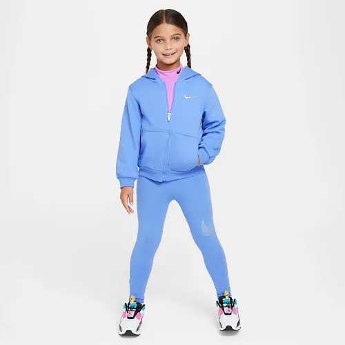 Nike Shine Little детские Full-Zip Толстовка с капюшоном and лосины набор синий