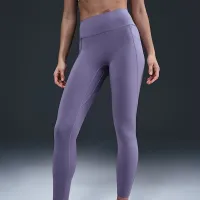 Nike Universa женская Medium-Support С высокой Талией 7/8 лосины с карманамицвет фиолетовый