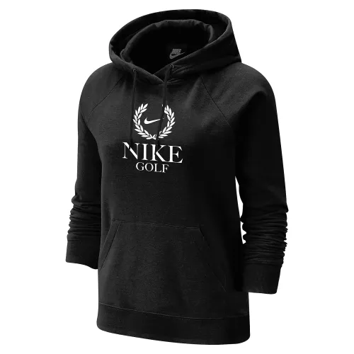 Nike для гольфа женская Fleece Толстовка с капюшоном цвет черный