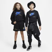 Nike Sportswear Icon Fleece Big дитячі оверсайз світшот колір чорний