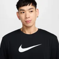 Nike Swim Hydroguard чоловічі Short-Sleeve Top колір чорний