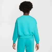 Nike Sportswear Club Fleece Girls' Boxy Crew-Neck свитшот цвет зеленый